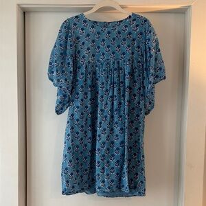 Emerson Fry India Collection Blue Block print Dress